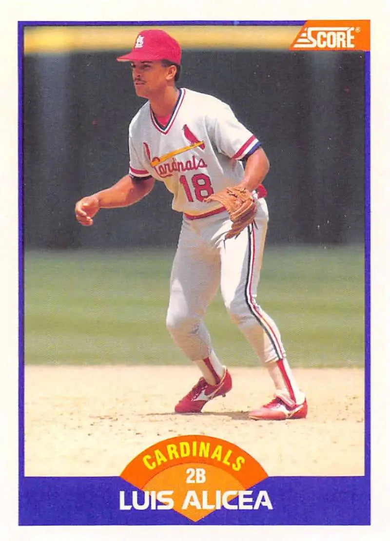 1989 Score #231 Luis Alicea NM-MT RC Rookie St. Louis Cardinals Baseball Card - Baseball Card Single