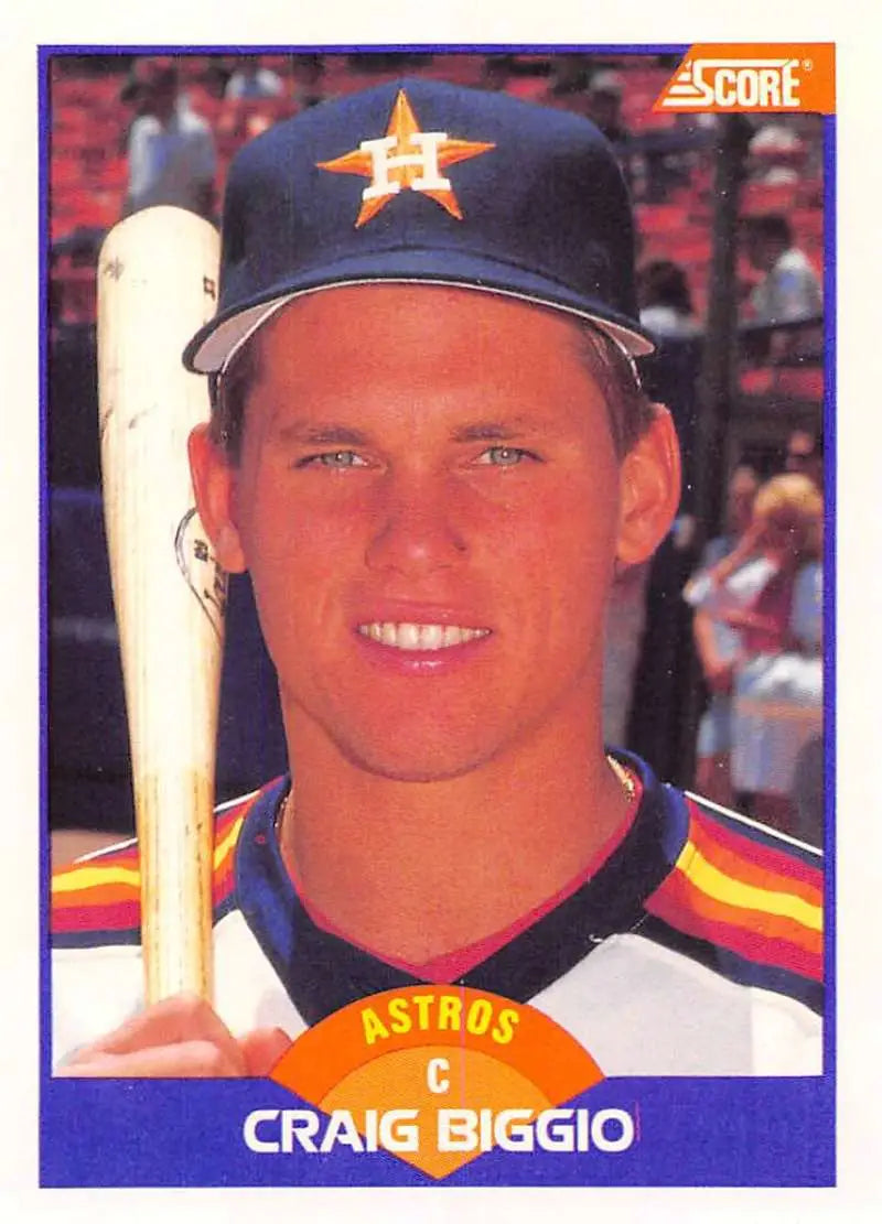 1989 Score #237 Craig Biggio NM-MT Houston Astros Baseball Card - Baseball Card Single