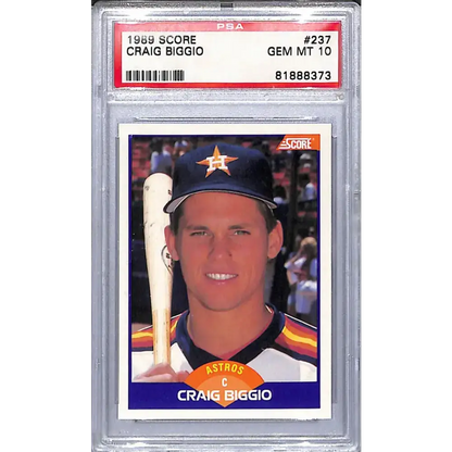 1989 Score #237 Craig Biggio PSA 10 GEM MINT Houston Astros