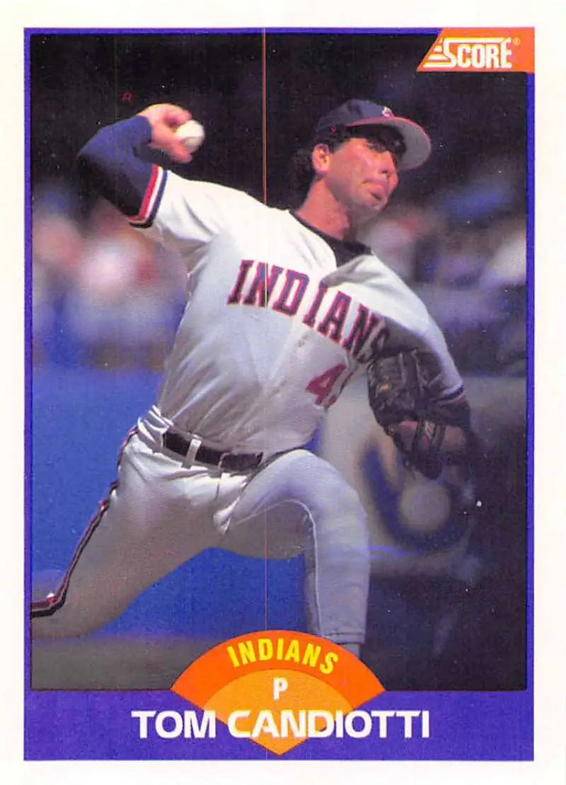 1989 Score #239 Tom Candiotti NM-MT Cleveland Indians Baseball Card - Baseball Card Single