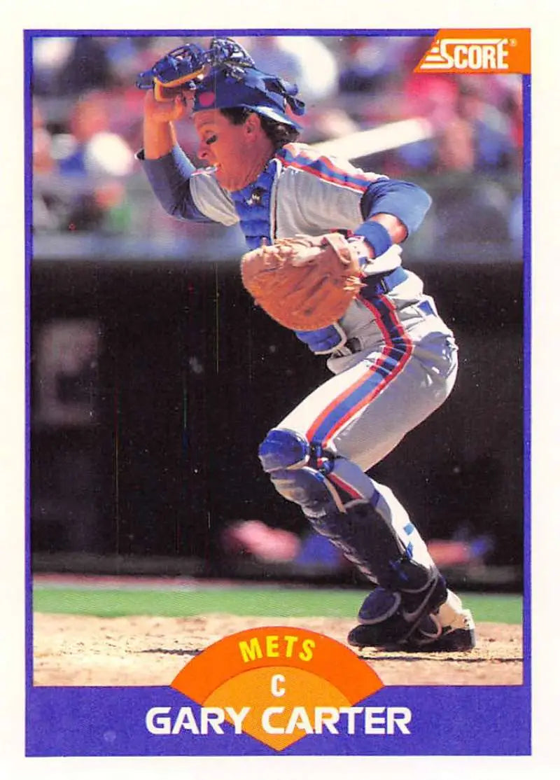 1989 Score #240 Gary Carter NM-MT New York Mets Baseball Card - Baseball Card Single