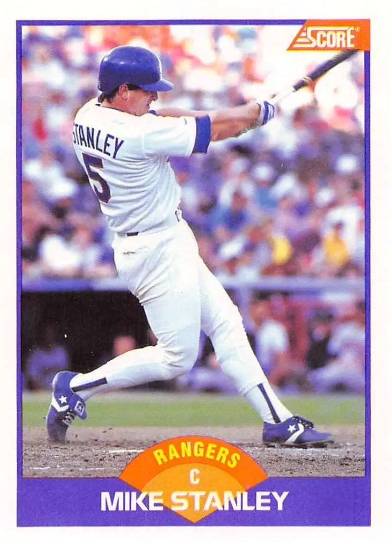 1989 Score #241 Mike Stanley NM-MT Texas Rangers Baseball Card - Baseball Card Single