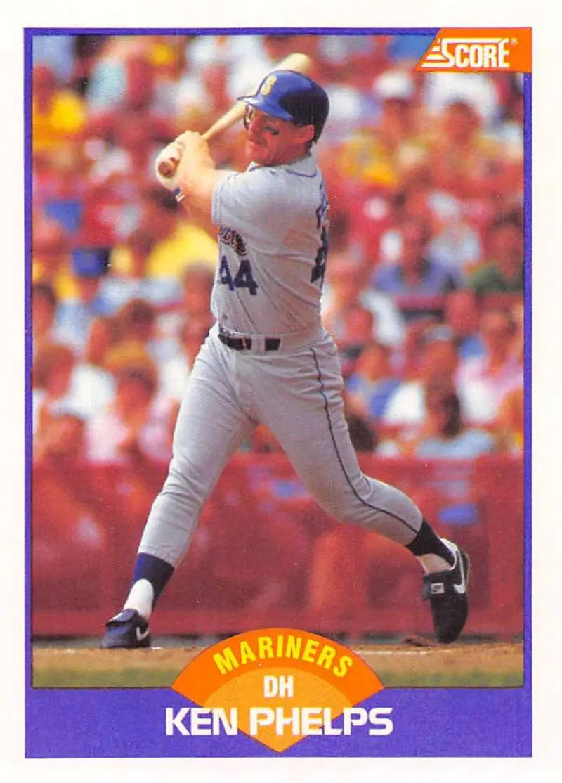 1989 Score #242 Ken Phelps NM-MT Seattle Mariners Baseball Card - Baseball Card Single
