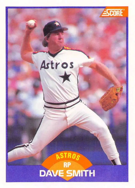 1989 Score #245 Dave Smith NM-MT Houston Astros Baseball Card - Baseball Card Single