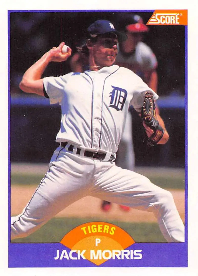 1989 Score #250 Jack Morris NM-MT Detroit Tigers Baseball Card - Baseball Card Single