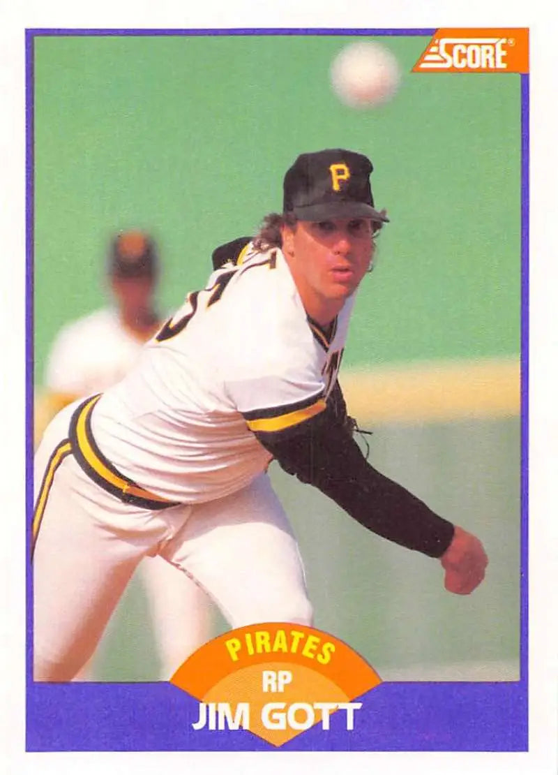 1989 Score #257 Jim Gott NM-MT Pittsburgh Pirates Baseball Card - Baseball Card Single