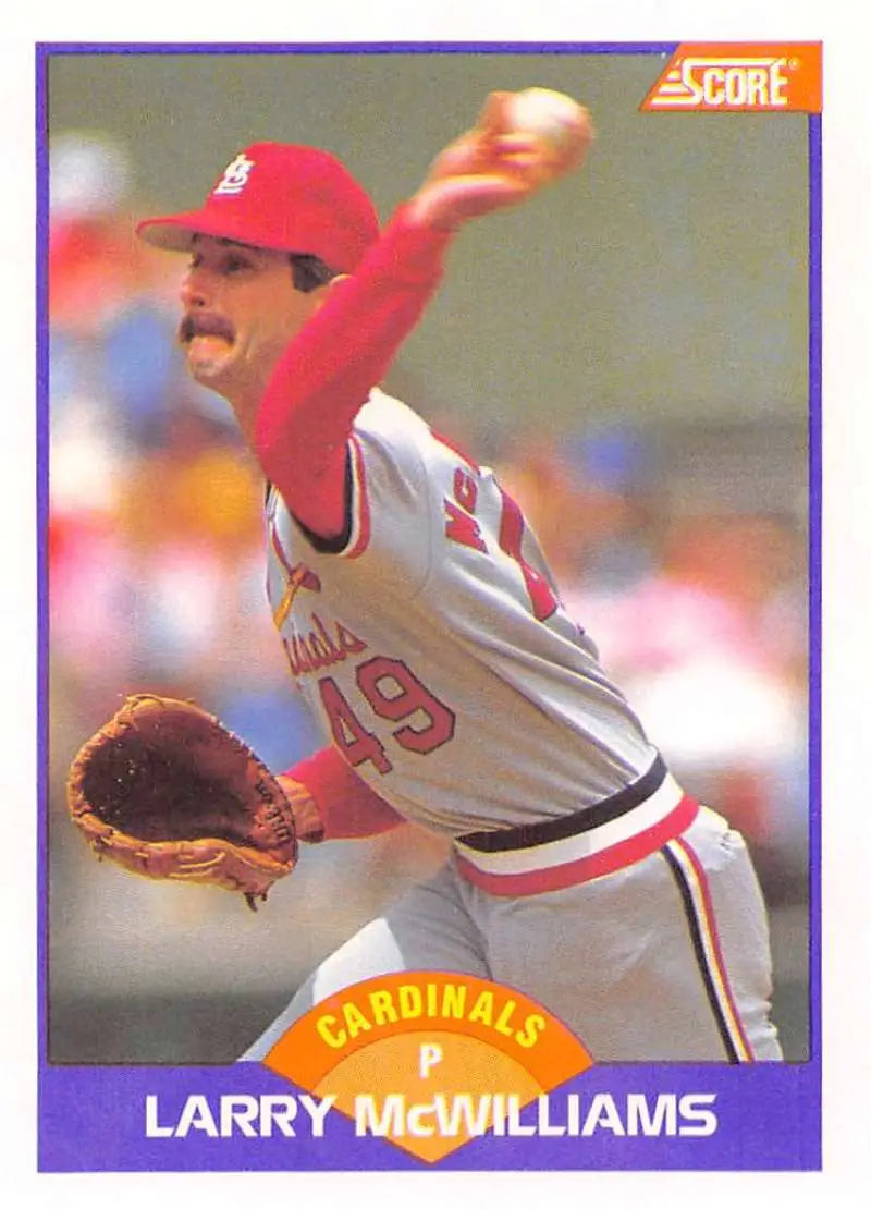 1989 Score #259 Larry McWilliams NM-MT St. Louis Cardinals Baseball Card - Baseball Card Single