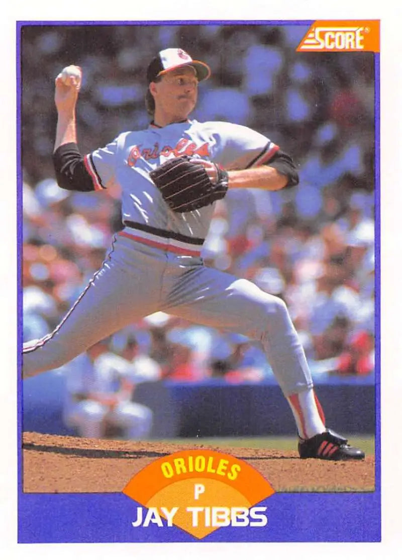 1989 Score #262 Jay Tibbs NM-MT Baltimore Orioles Baseball Card - Baseball Card Single