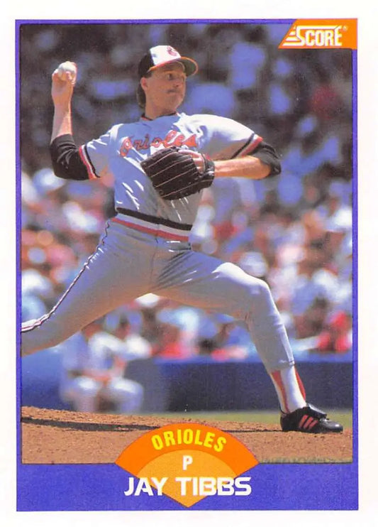 1989 Score #262 Jay Tibbs NM-MT Baltimore Orioles Baseball Card - Baseball Card Single