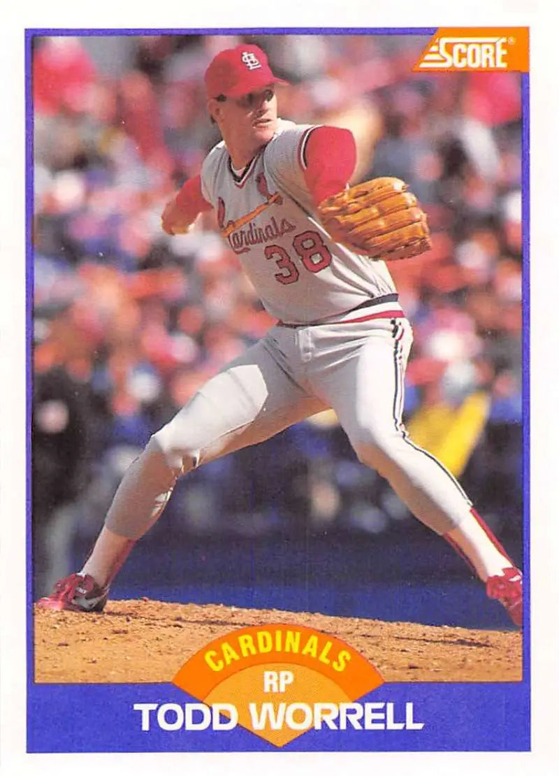 1989 Score #265 Todd Worrell NM-MT St. Louis Cardinals Baseball Card - Baseball Card Single