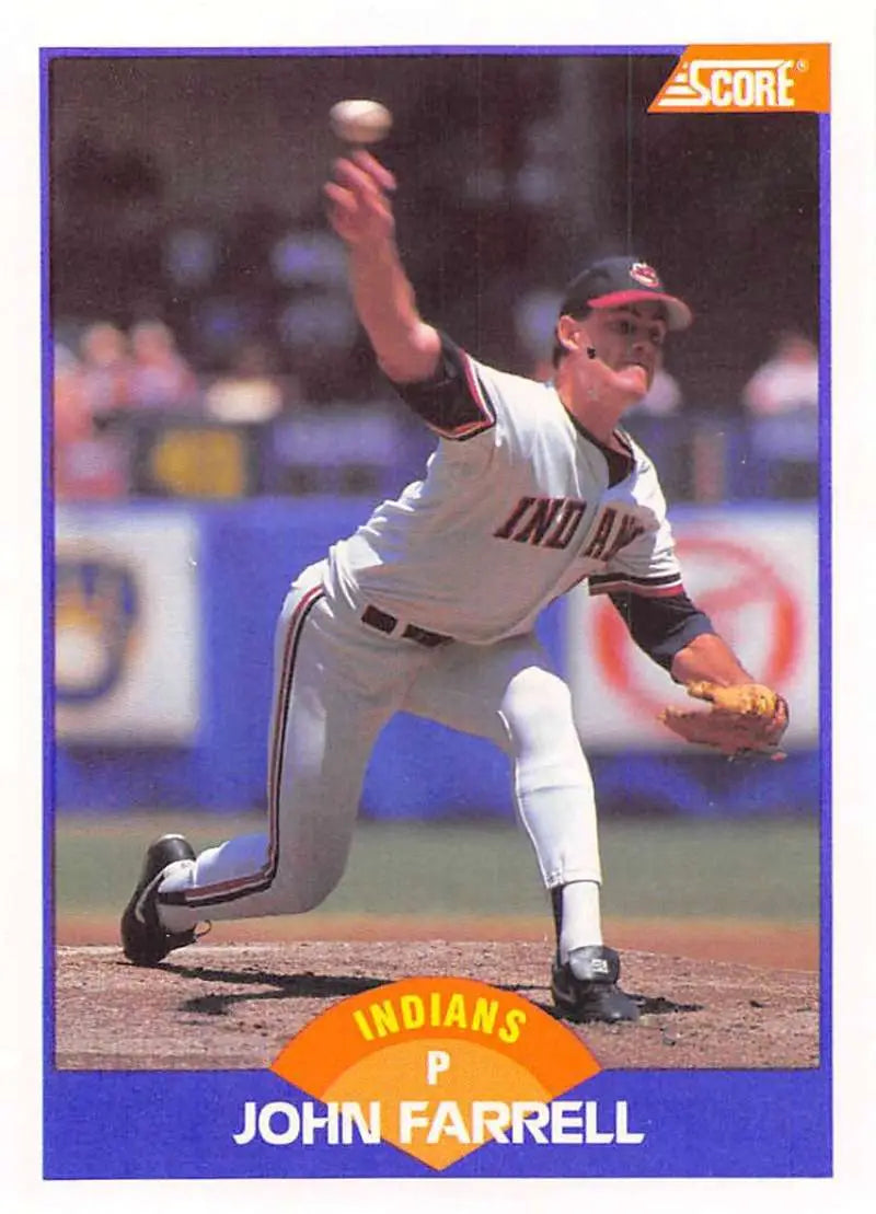 1989 Score #266 John Farrell NM-MT Cleveland Indians Baseball Card - Baseball Card Single