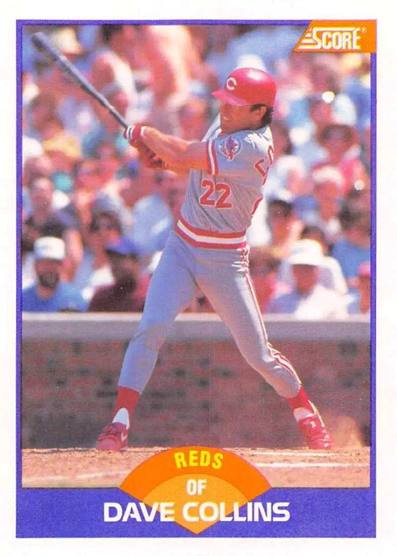 1989 Score #267 Dave Collins NM-MT Cincinnati Reds Baseball Card - Baseball Card Single