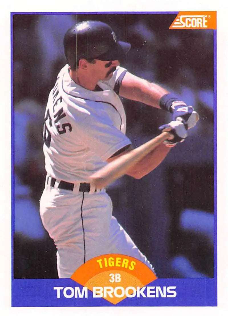 1989 Score #269 Tom Brookens NM-MT Detroit Tigers Baseball Card - Baseball Card Single