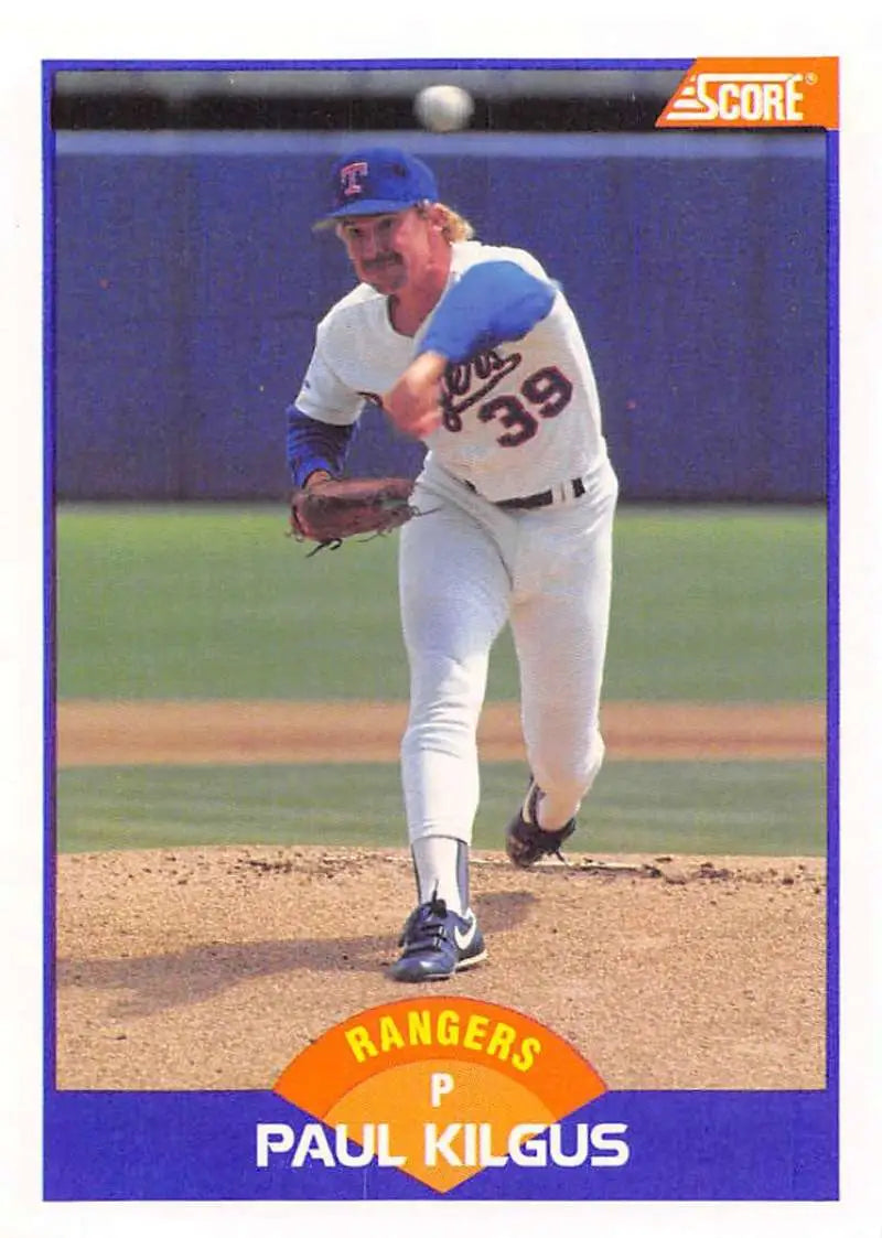 1989 Score #271 Paul Kilgus NM-MT Texas Rangers Baseball Card - Baseball Card Single