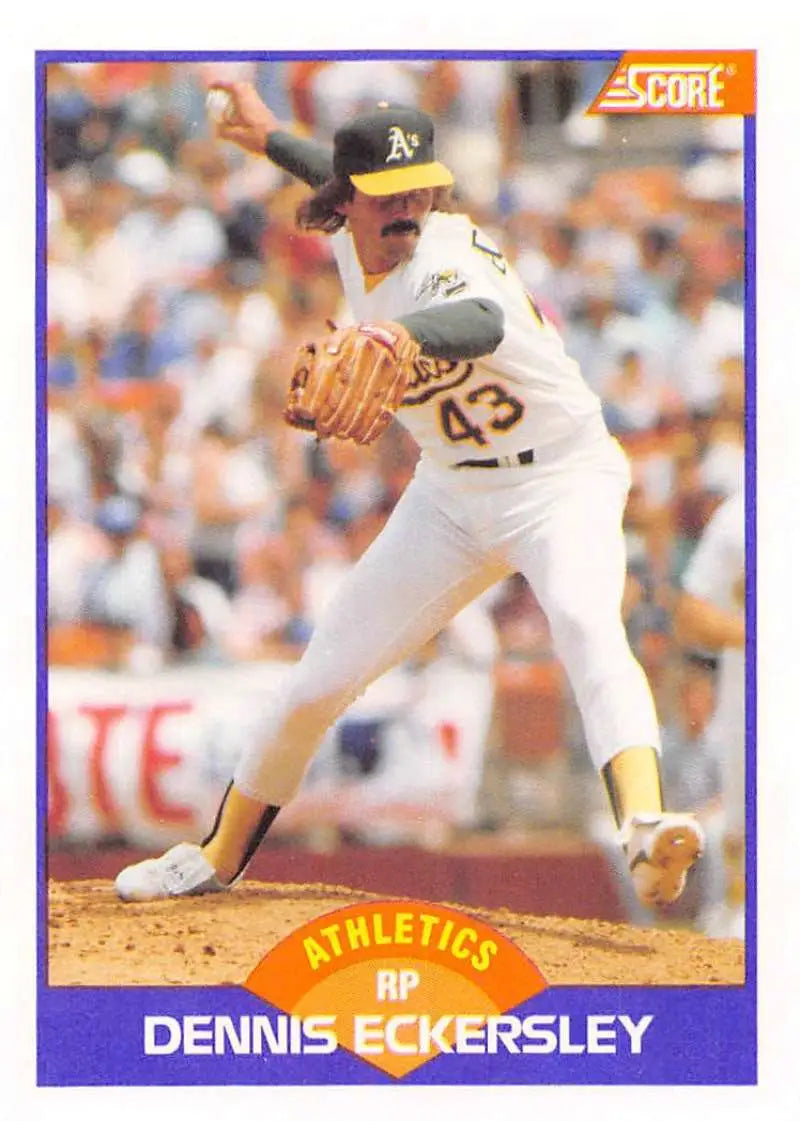 1989 Score #276 Dennis Eckersley NM-MT Oakland Athletics Baseball Card - Baseball Card Single