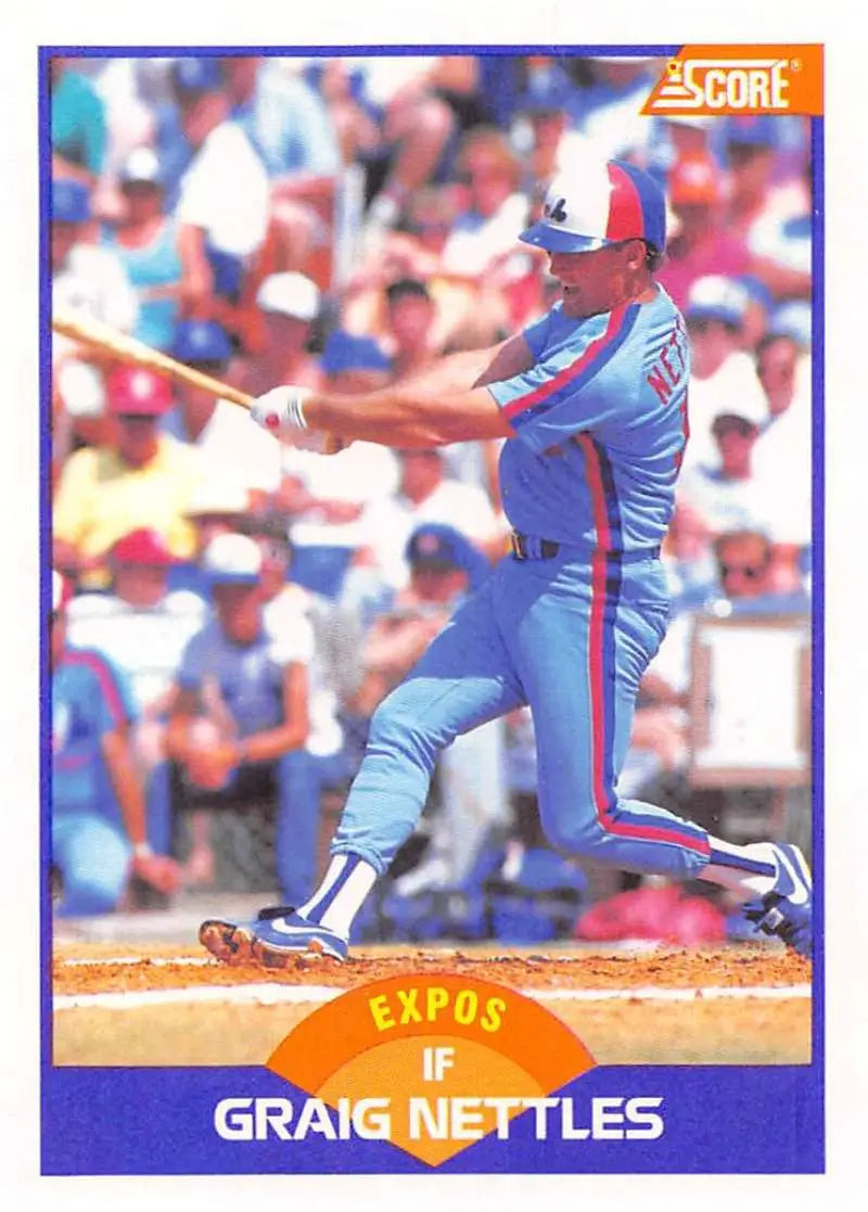 1989 Score #277 Graig Nettles NM-MT Montreal Expos Baseball Card - Baseball Card Single