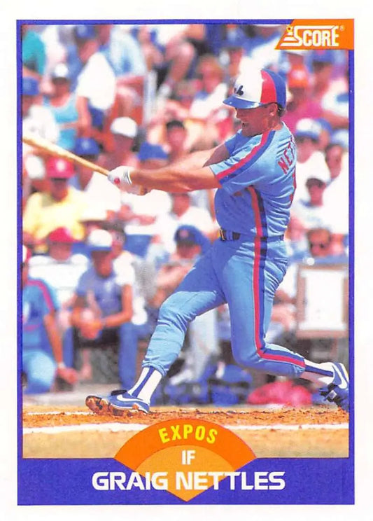1989 Score #277 Graig Nettles NM-MT Montreal Expos Baseball Card - Baseball Card Single