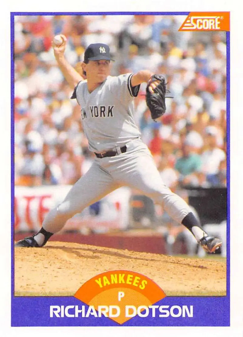 1989 Score #278 Richard Dotson NM-MT New York Yankees Baseball Card - Baseball Card Single