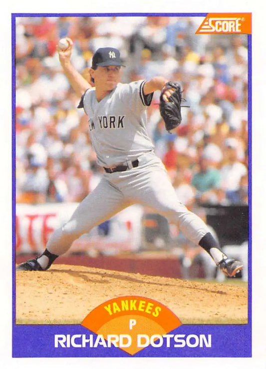 1989 Score #278 Richard Dotson NM-MT New York Yankees Baseball Card - Baseball Card Single
