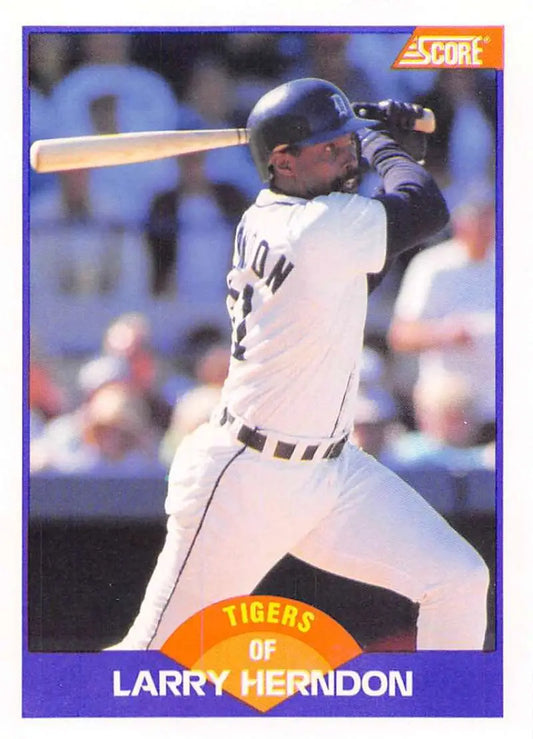 1989 Score #279 Larry Herndon NM-MT Detroit Tigers Baseball Card - Baseball Card Single