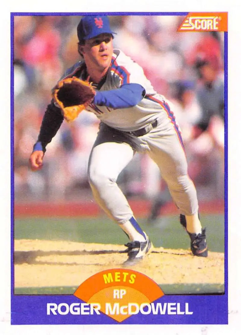 1989 Score #281 Roger McDowell NM-MT New York Mets Baseball Card - Baseball Card Single