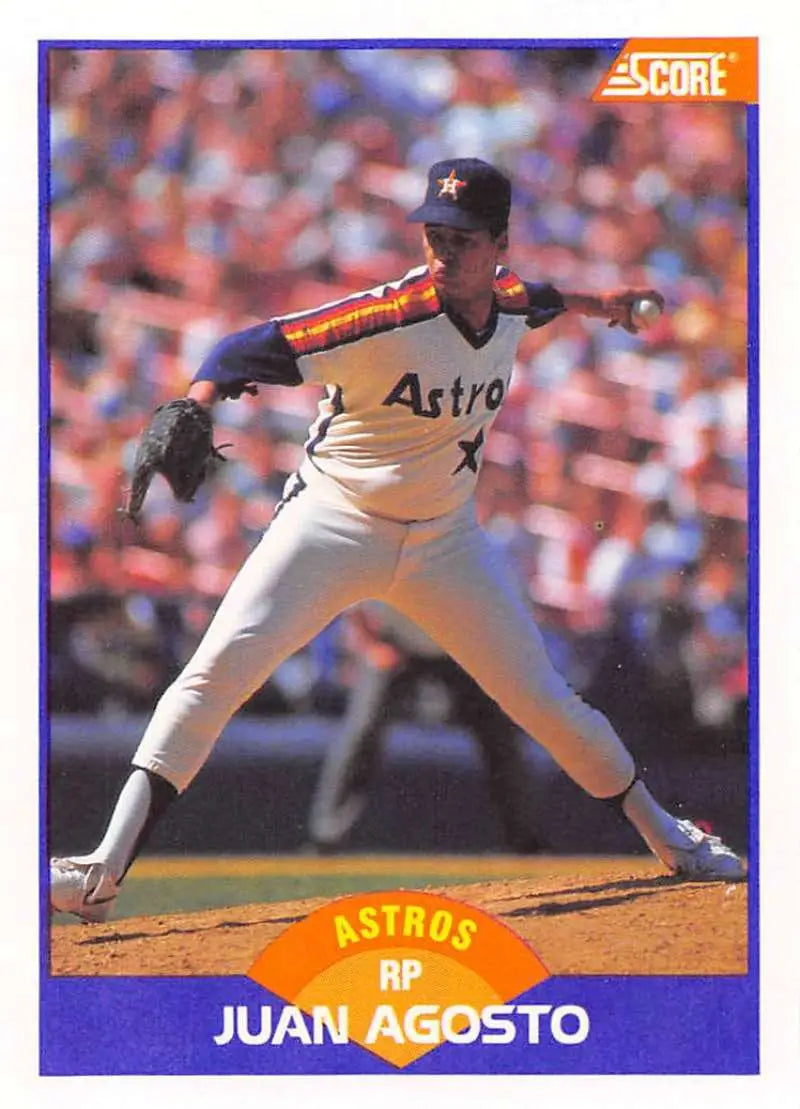 1989 Score #283 Juan Agosto NM-MT Houston Astros Baseball Card - Baseball Card Single