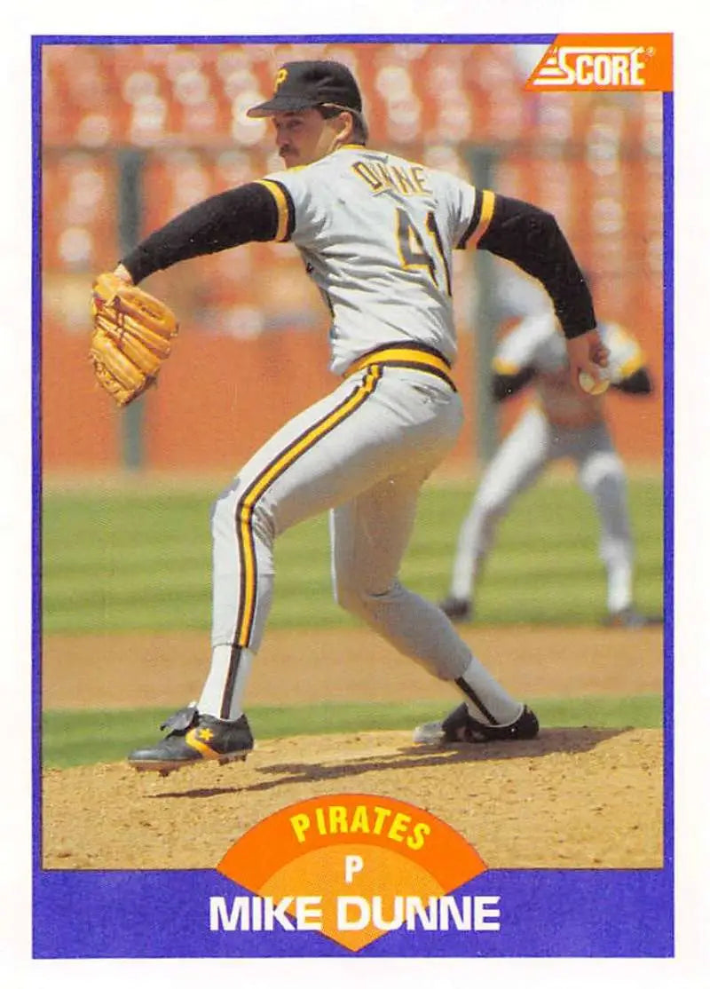 1989 Score #285 Mike Dunne NM-MT Pittsburgh Pirates Baseball Card - Baseball Card Single