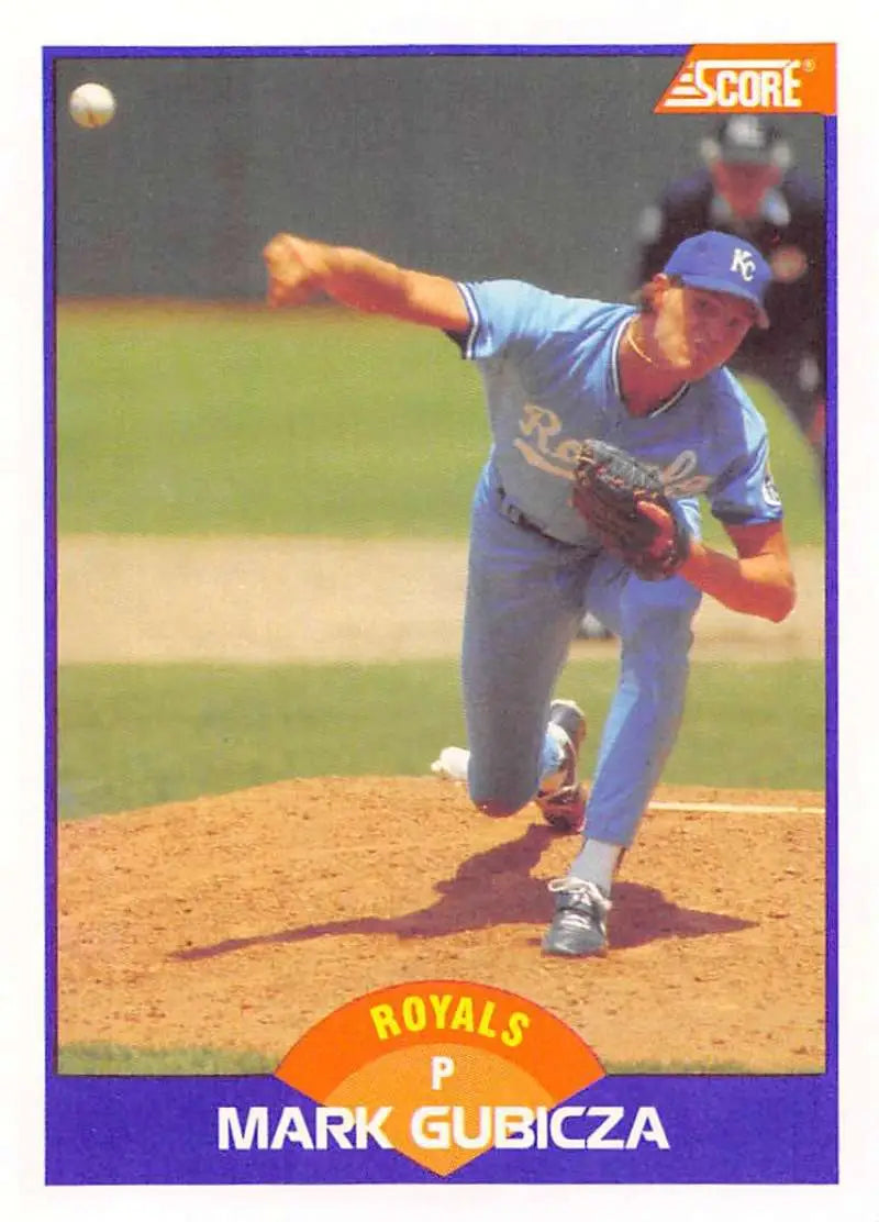 1989 Score #291 Mark Gubicza NM-MT Kansas City Royals Baseball Card - Baseball Card Single