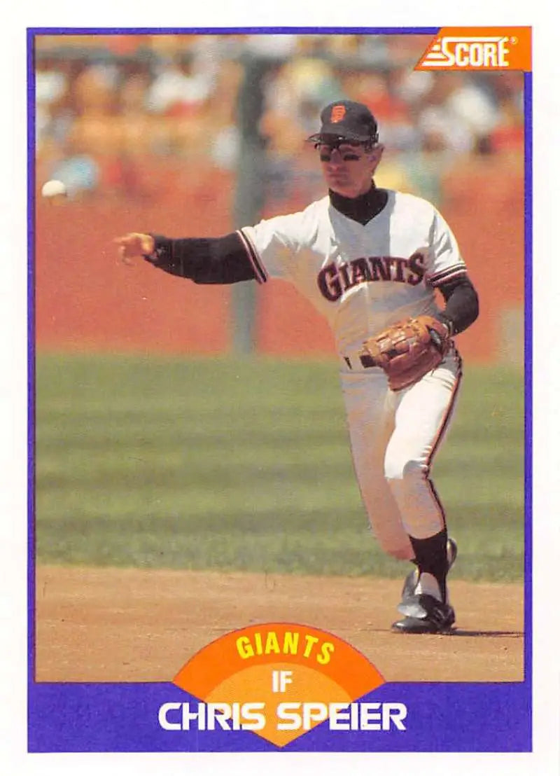 1989 Score #297 Chris Speier NM-MT San Francisco Giants Baseball Card - Baseball Card Single