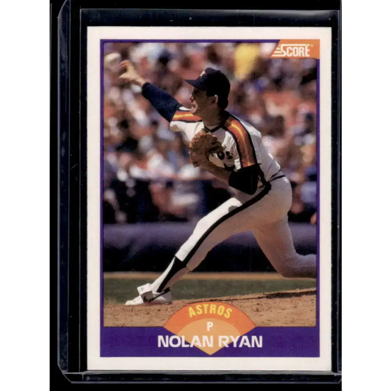 1989 Score #300 Nolan Ryan Houston Astros NM-MT Baseball Card - Baseball Card Single