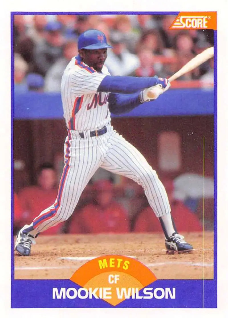 1989 Score #302 Mookie Wilson NM-MT New York Mets Baseball Card - Baseball Card Single