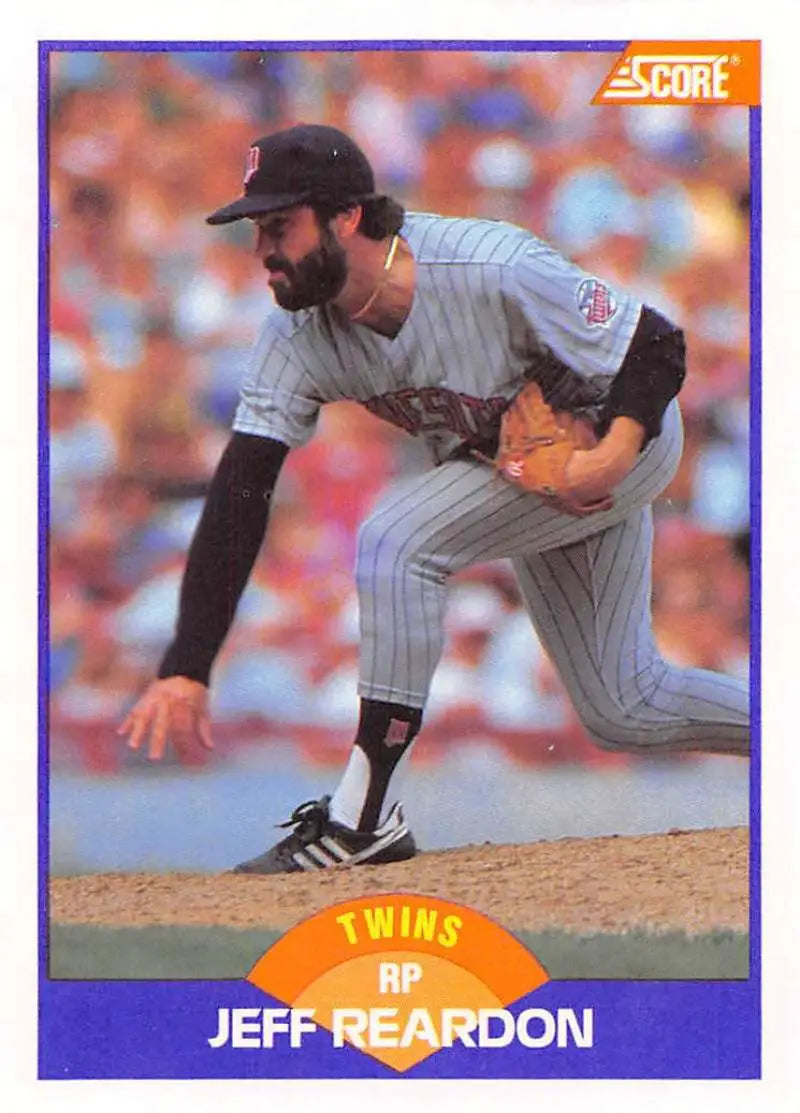 1989 Score #305 Jeff Reardon NM-MT Minnesota Twins Baseball Card - Baseball Card Single