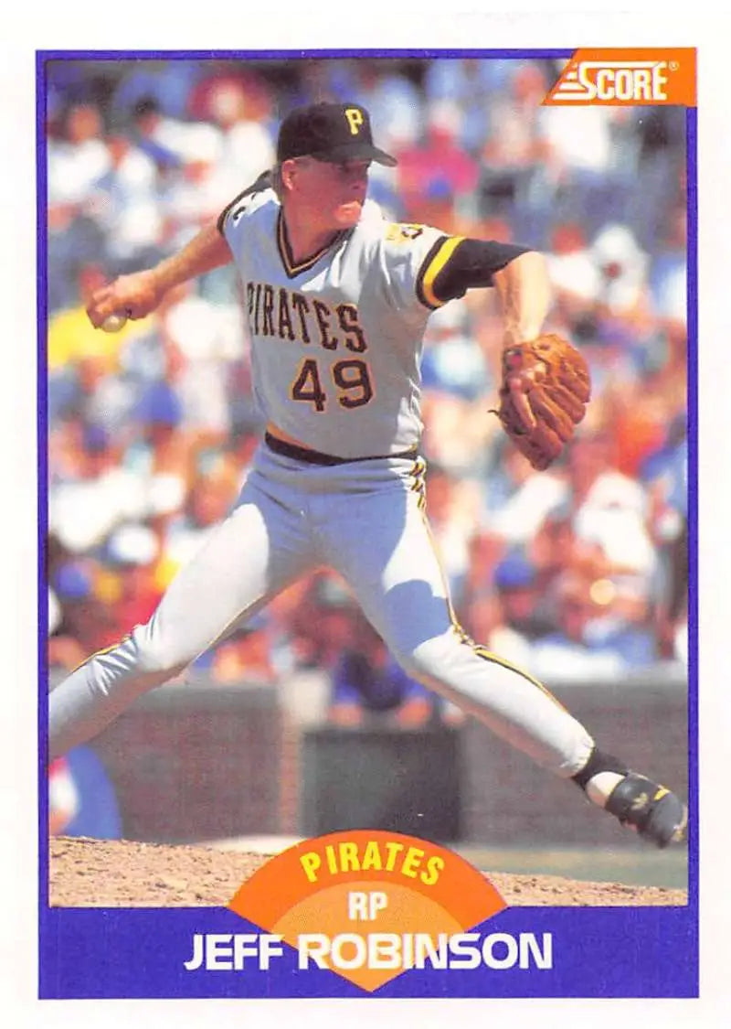1989 Score #309 Jeff Robinson NM-MT Pittsburgh Pirates Baseball Card - Baseball Card Single