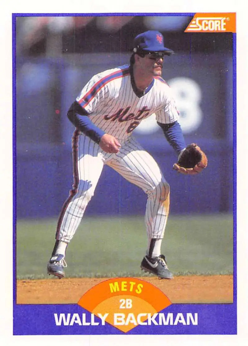 1989 Score #315 Wally Backman NM-MT New York Mets Baseball Card - Baseball Card Single