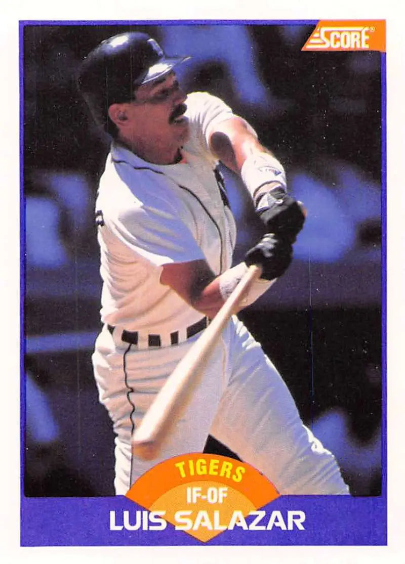 1989 Score #316 Luis Salazar NM-MT Detroit Tigers Baseball Card - Baseball Card Single