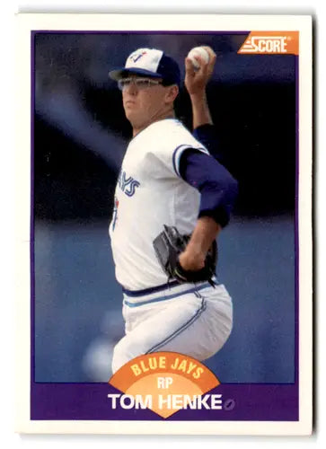 1989 Score #318 Tom Henke EX/NM Blue Jays ID:66802 - Baseball Card Single