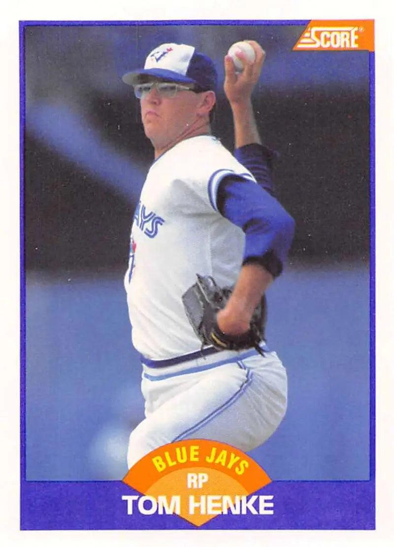 1989 Score #318 Tom Henke NM-MT Toronto Blue Jays Baseball Card - Baseball Card Single