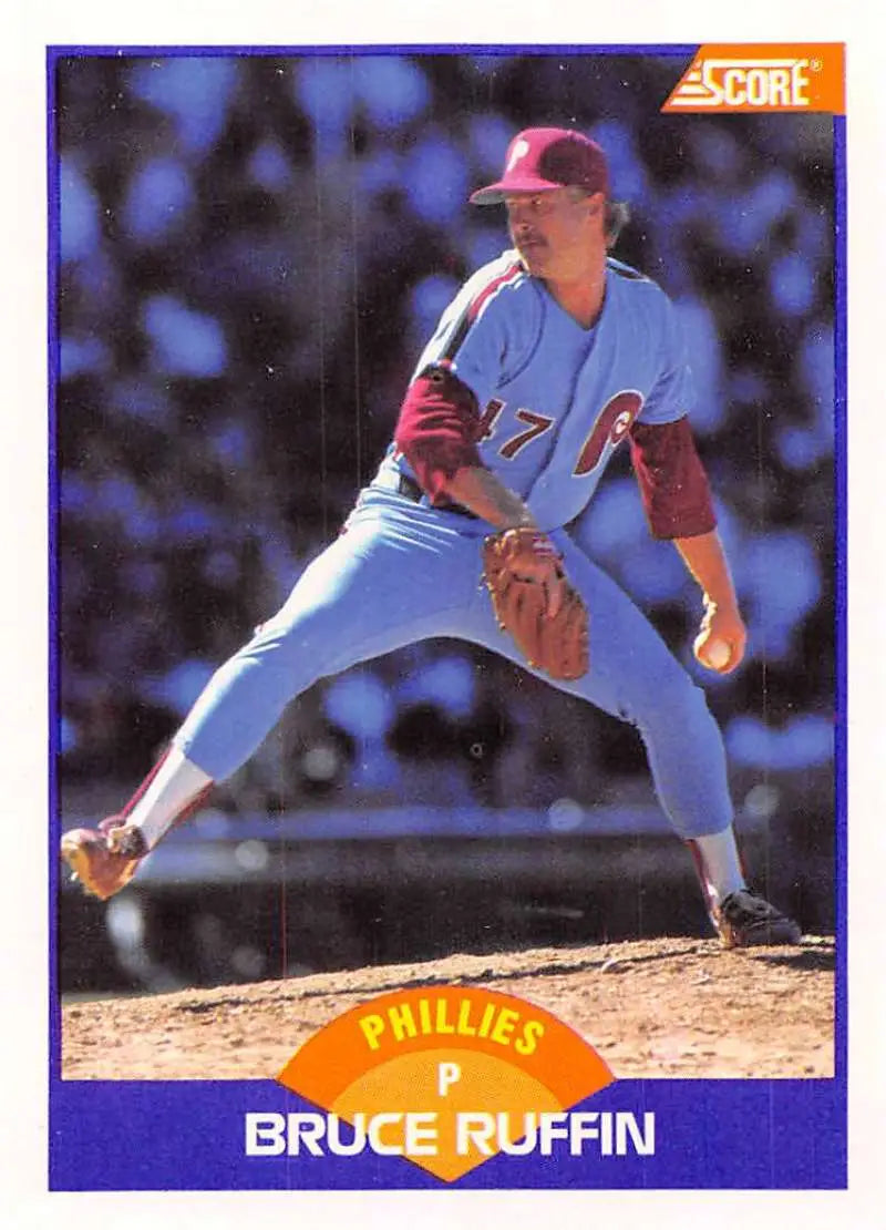 1989 Score #328 Bruce Ruffin NM-MT Philadelphia Phillies Baseball Card - Baseball Card Single
