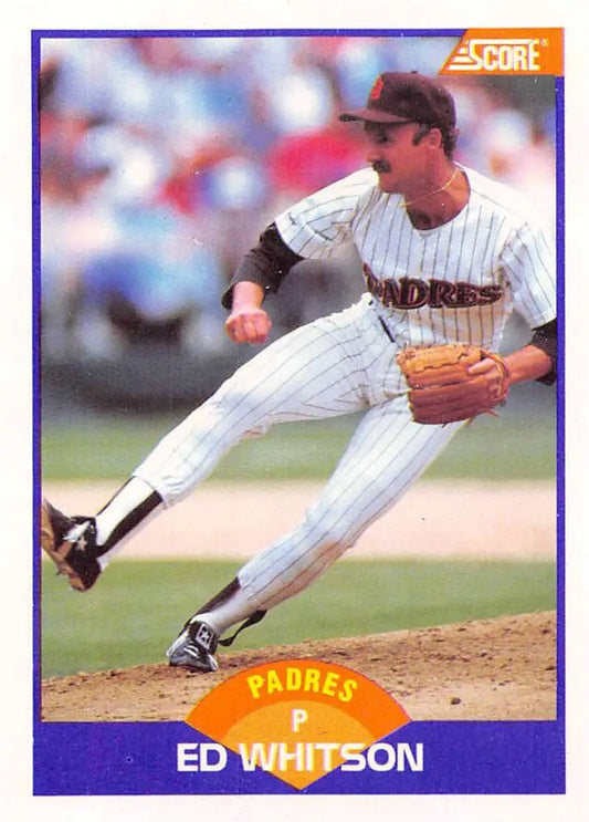 1989 Score #329 Ed Whitson NM-MT San Diego Padres Baseball Card - Baseball Card Single