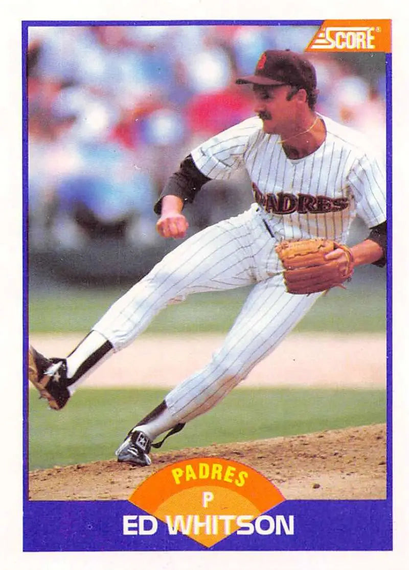 1989 Score #329 Ed Whitson NM-MT San Diego Padres Baseball Card - Baseball Card Single