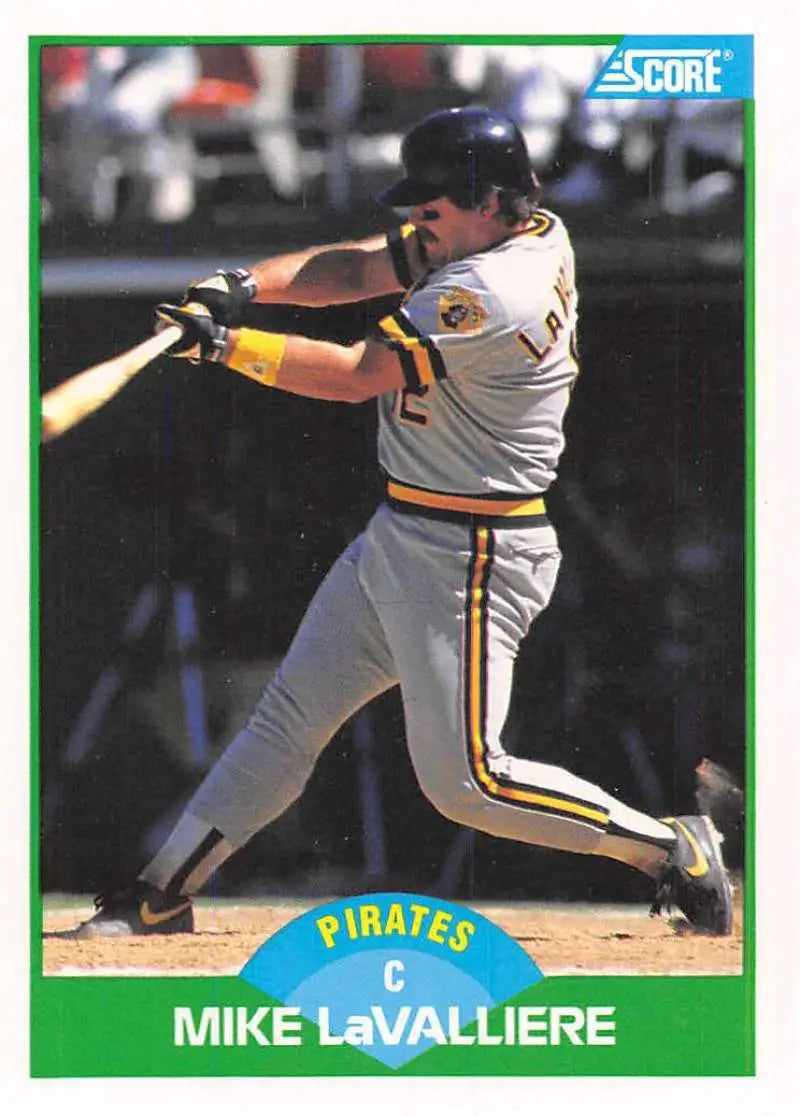 1989 Score #33 Mike LaValliere NM-MT Pittsburgh Pirates Baseball Card - Baseball Card Single