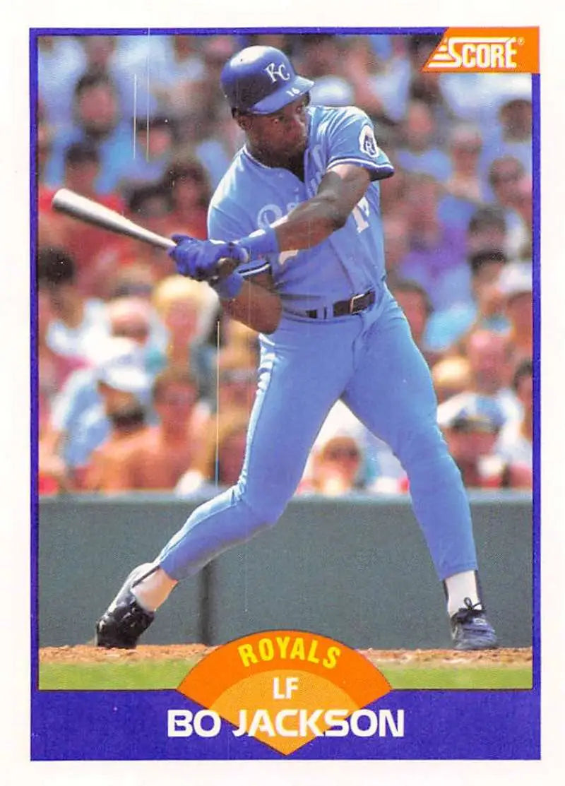 1989 Score #330 Bo Jackson NM-MT Kansas City Royals Baseball Card - Baseball Card Single