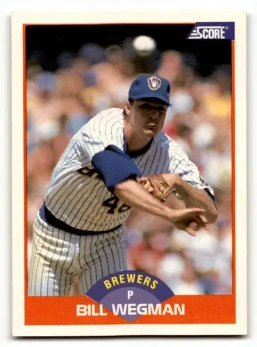 Original gloss baseball card featuring Bill Wegman of the Milwaukee Brewers Milwaukee Brewers baseball collectible