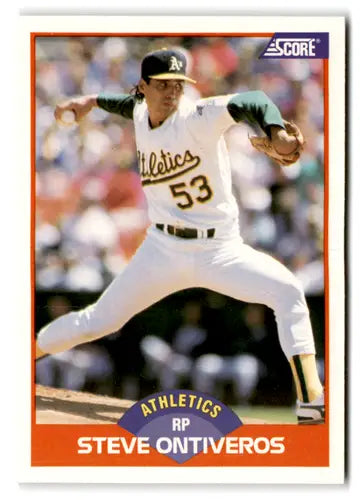 1989 Score #337 Steve Ontiveros EX/NM Athletics ID:66814 - Baseball Card Single