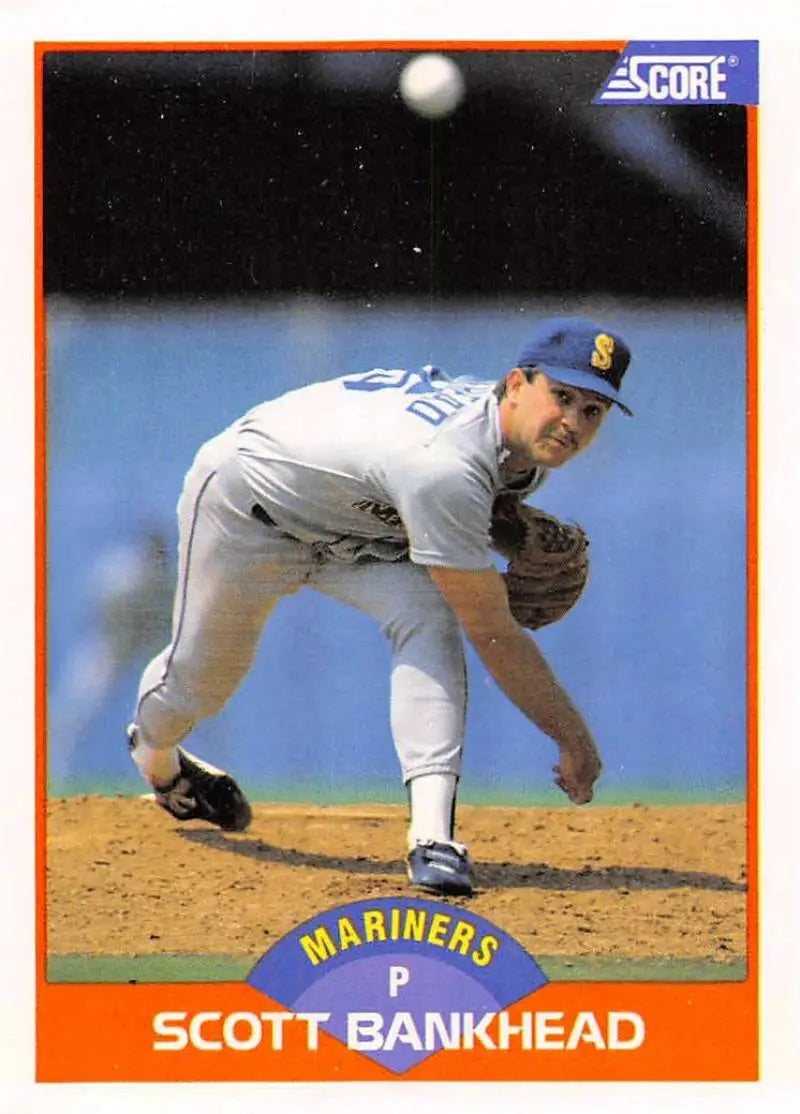 1989 Score #341 Scott Bankhead NM-MT Seattle Mariners Baseball Card - Baseball Card Single