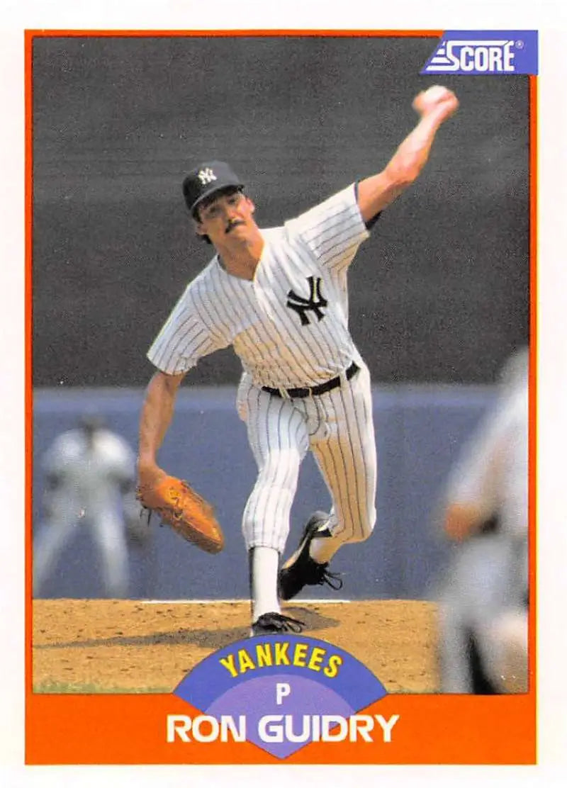 1989 Score #342 Ron Guidry NM-MT New York Yankees Baseball Card - Baseball Card Single
