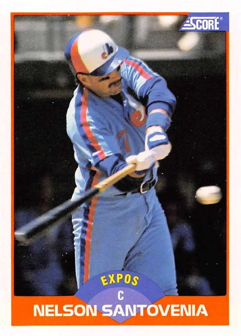 1989 Score #346 Nelson Santovenia NM-MT Montreal Expos Baseball Card - Baseball Card Single