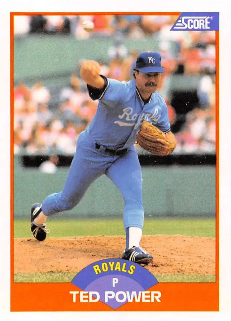 1989 Score #348 Ted Power NM-MT Kansas City Royals Baseball Card - Baseball Card Single