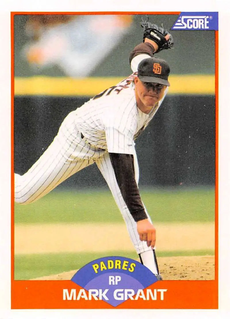 1989 Score #349 Mark Grant NM-MT San Diego Padres Baseball Card - Baseball Card Single