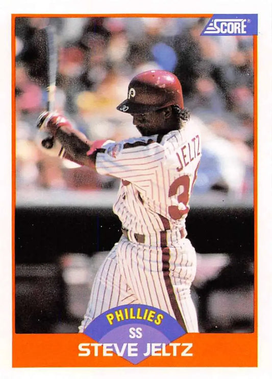 1989 Score #355 Steve Jeltz NM-MT Philadelphia Phillies Baseball Card - Baseball Card Single